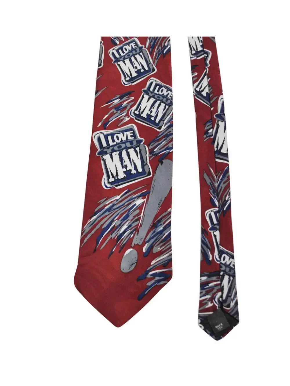 Vintage Budweiser I love You Man 1995 Mens Red Anheuser Busch Tie